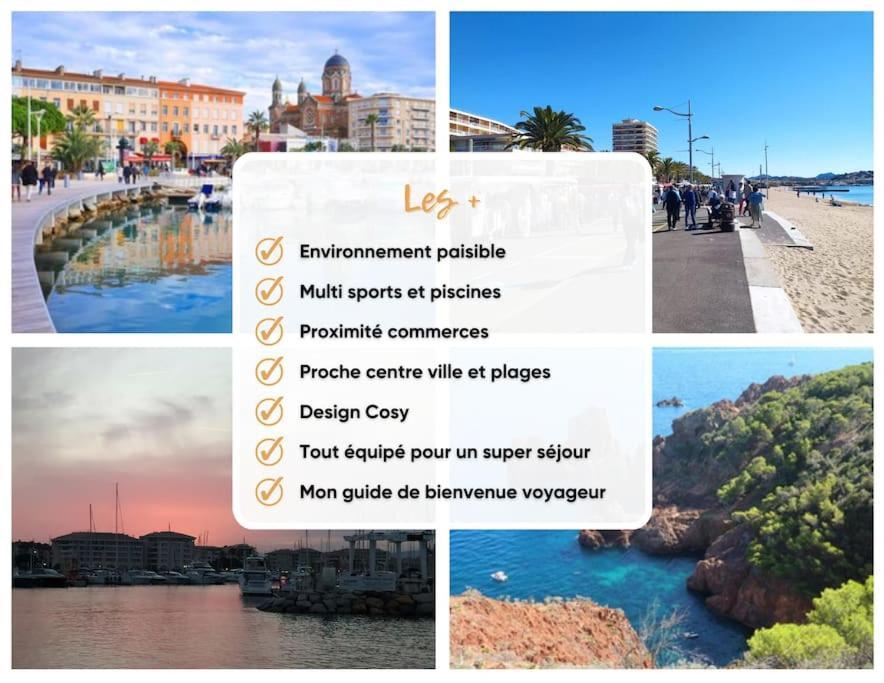 Ideal Saint Raphael Piscine Clim Parking Lägenhet Exteriör bild